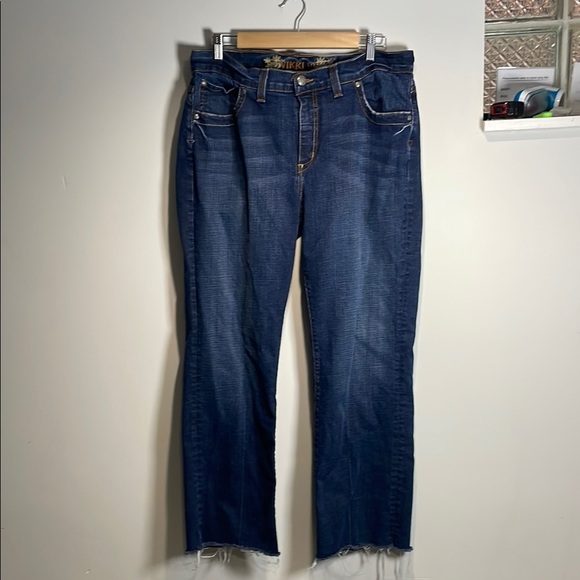 Vikki Vi Blue Ankle Frayed Jeans - Picture 2 of 11